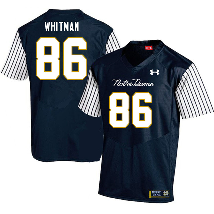 Men #86 Alex Whitman Notre Dame Fighting Irish College Football Jerseys Stitched-Alternate